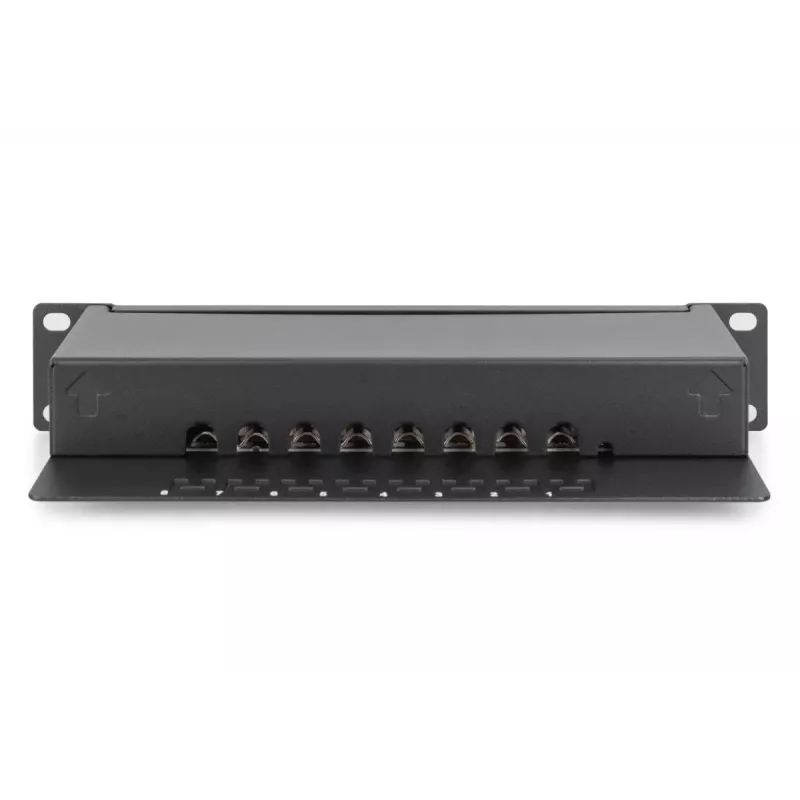 Panel de parcheo DIGITUS CAT6 8 puertos apantallado negro 10in