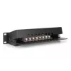Panel de parcheo DIGITUS CAT6 8 puertos apantallado negro 10in