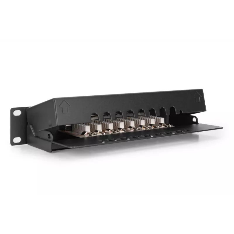 Panel de parcheo DIGITUS CAT6 8 puertos apantallado negro 10in