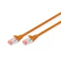 Cable de parcheo DIGITUS - CAT6 - S/FTP - Snagless - Cu - 50 cm - naranja