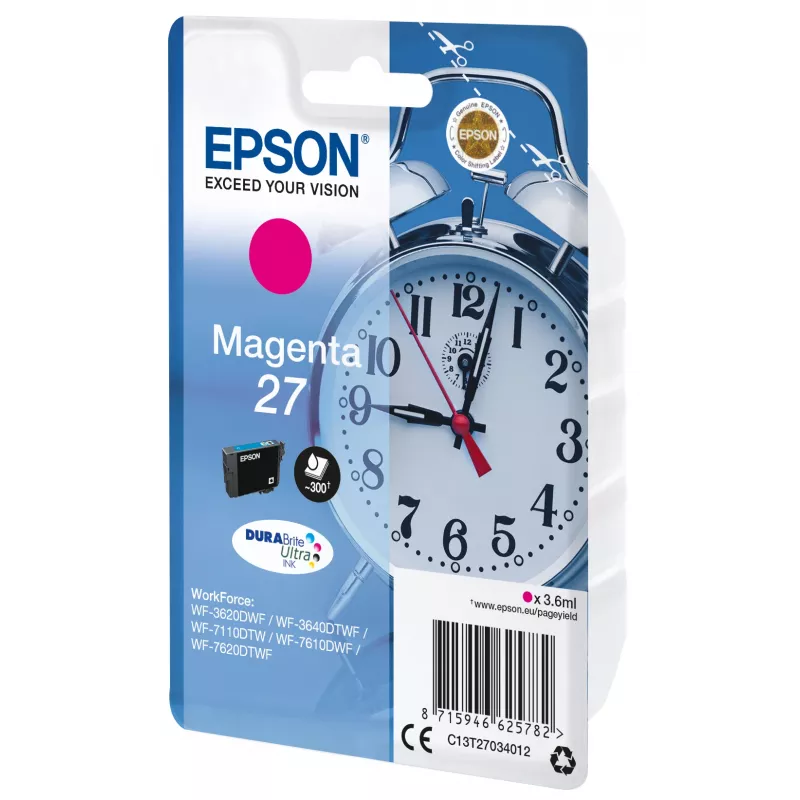 Epson Alarm clock Einzelpackung magenta 27 DURABrite Ultra tinta