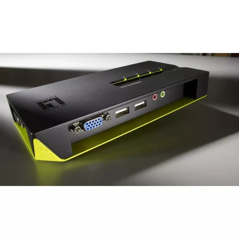 Conmutador KVM LevelOne 4 puertos USB VGA, soporte de audio