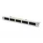 DIGITUS CAT 3 ISDN panel de parcheo, no apantallado 50 puertos RJ45, 8P4C, LSA, 1U, montaje en rack, color gris RAL 7035
