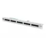 DIGITUS CAT 3 ISDN panel de parcheo, no apantallado, 25 puertos RJ45, 8P4C, LSA, 1U, montaje en rack, color gris RAL 7035