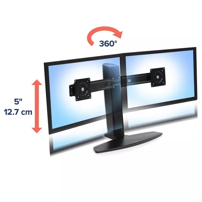 Soporte elevador doble para monitor Ergotron Neo Flex 62,2 cm negro