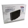 LC-Power LC-35U3-Becrux carcasa externa para disco duro SATA de 3,5 pulgadas, USB 3.0, aluminio, negra