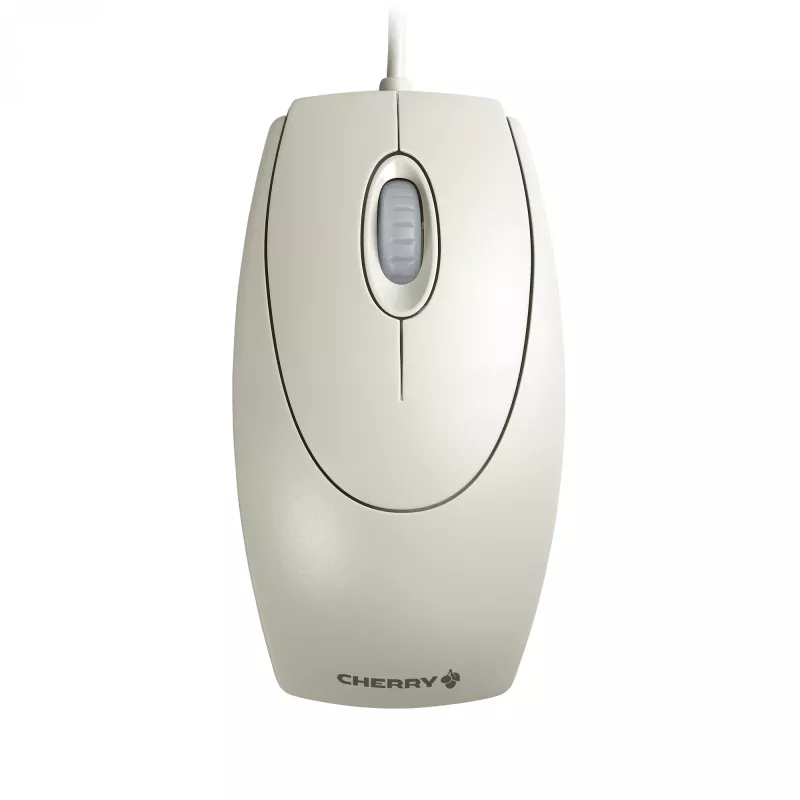 Ratón CHERRY WHEELMaus óptico con cable, gris claro, PS2/USB