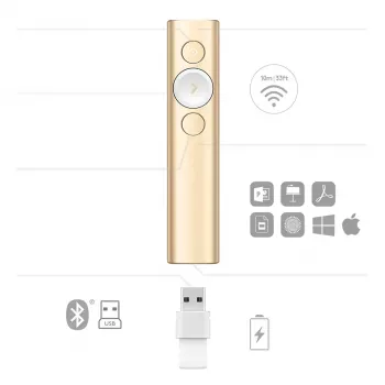 Mando de presentaciones LOGITECH Spotlight – dorado