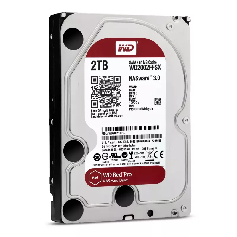Disco duro WESTERN DIGITAL - Wd Red Pro WD2002FFSX - 2TB - SATA 6Gb/s - 3.5in - 7200rpm - 64MB búfer