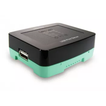 Servidor de impresión USB LevelOne, negro, verde, actividad, enlace, alimentación, estado, Taiwán, Ethernet LAN, IEEE 802.3, IEEE 802.3u, 10,100 Mbit/s
