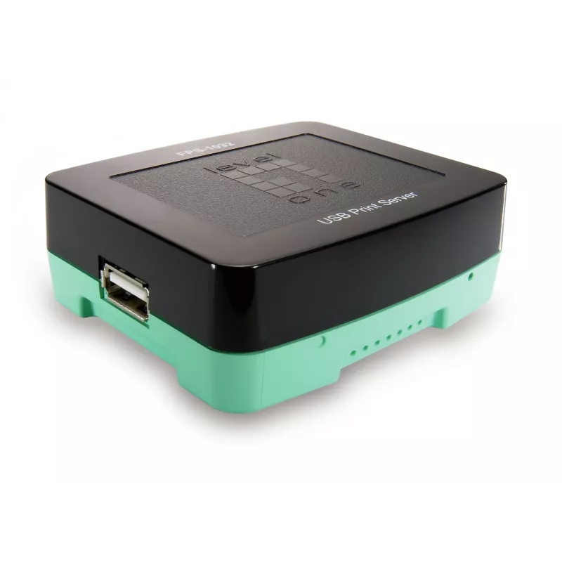Servidor de impresión USB LevelOne, negro, verde, actividad, enlace, alimentación, estado, Taiwán, Ethernet LAN, IEEE 802.3, IEEE 802.3u, 10,100 Mbit/s