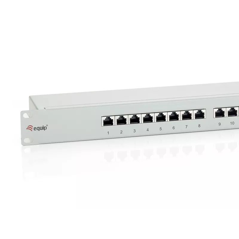 Patch panel Equip 24 puertos Cat.6 apantallado, gris claro