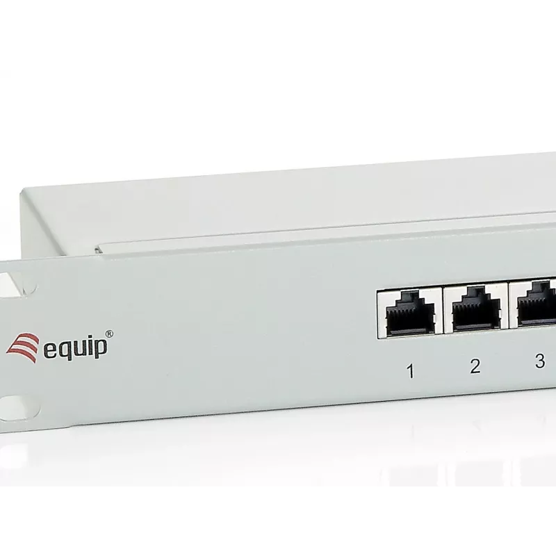 Patch panel Equip 24 puertos Cat.6 apantallado, gris claro