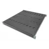 DIGITUS Bandeja fija 1U, ajustable para armarios de 800 mm de profundidad, 500 mm de profundidad, color negro (RAL 9005)