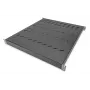 DIGITUS Bandeja fija 1U, ajustable para armarios de 800 mm de profundidad, 500 mm de profundidad, color negro (RAL 9005)