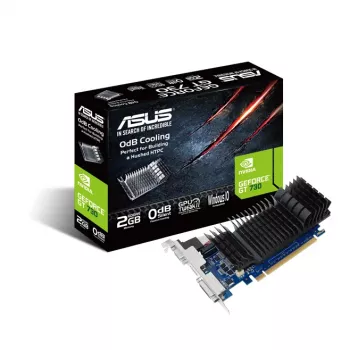 Tarjeta gráfica ASUS GeForce GT 730, 2 GB GDDR5, 64-Bit, PCIe 2.0, refrigeración pasiva
