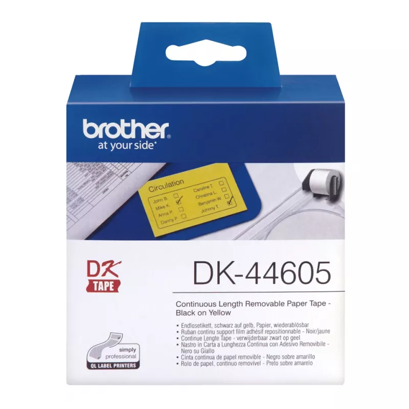 Brother DK-44605 etiqueta de impresora amarilla