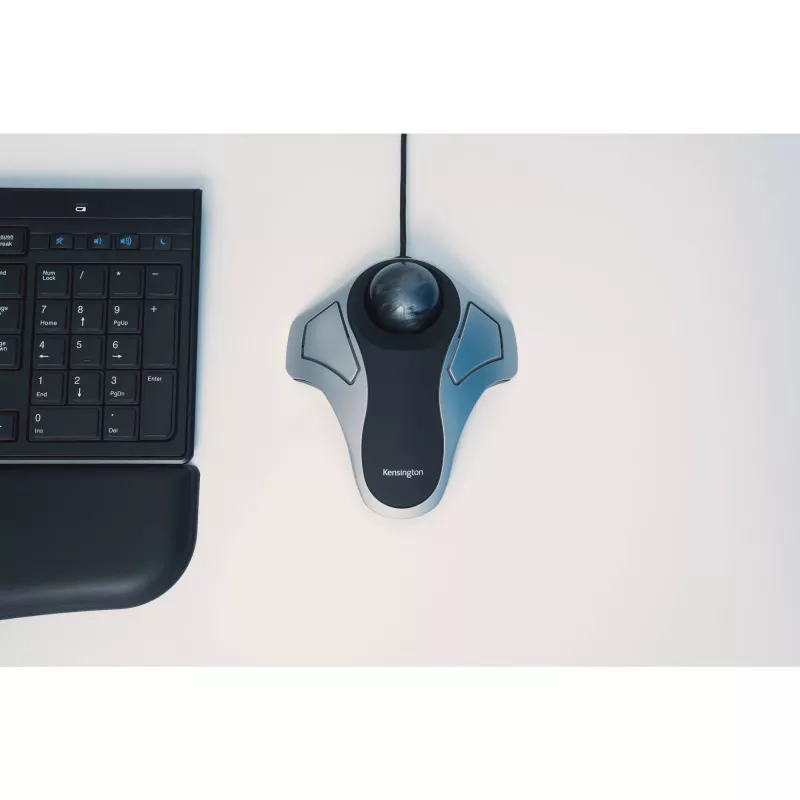 Kensington Orbit trackball óptico, ambidiestro, óptico, USB Type-A, plata