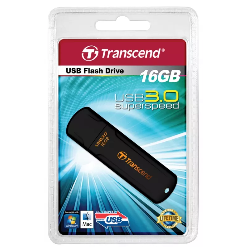 TRANSCEND Jetflash 700 - 16GB memoria USB - USB 3.0 - negro