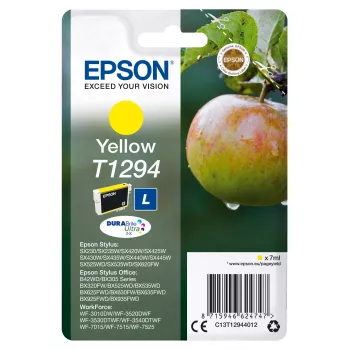 Epson Apple pack individual amarillo T1294 tinta DURABrite Ultra, amarillo, tinta pigmentada, 7 ml, 1 unidad, 616 páginas