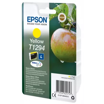 Epson Apple pack individual amarillo T1294 tinta DURABrite Ultra, amarillo, tinta pigmentada, 7 ml, 1 unidad, 616 páginas