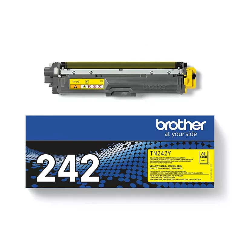 Brother TN-242Y cartucho de tóner 1 unidad original amarillo
