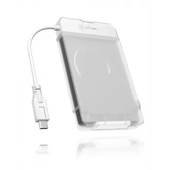 ICY BOX IB-AC703-C caja para HDD/SSD transparente, blanco 2,5