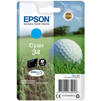 Epson Golf Ball pack individual cian 34 tinta DURABrite Ultra