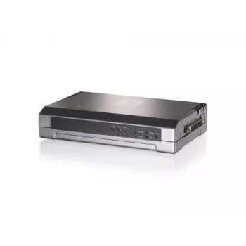 LevelOne servidor de impresión, 2 x USB, 1 x paralelo, gris, actividad, enlace, alimentación, estado, Taiwán, Ethernet LAN, IEEE 802.3, IEEE 802.3u, 10,100 Mbit/s