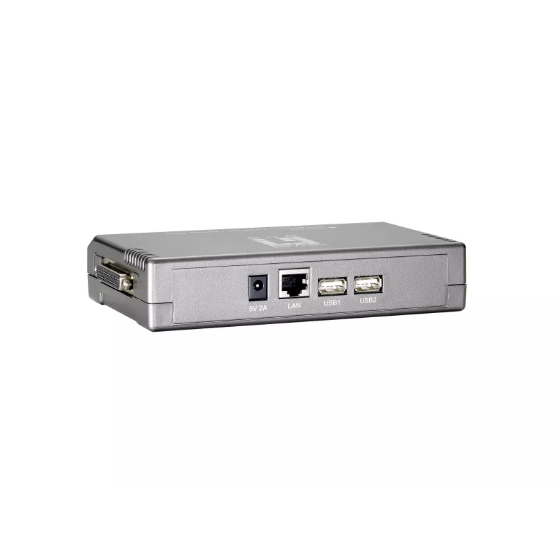 LevelOne servidor de impresión, 2 x USB, 1 x paralelo, gris, actividad, enlace, alimentación, estado, Taiwán, Ethernet LAN, IEEE 802.3, IEEE 802.3u, 10,100 Mbit/s