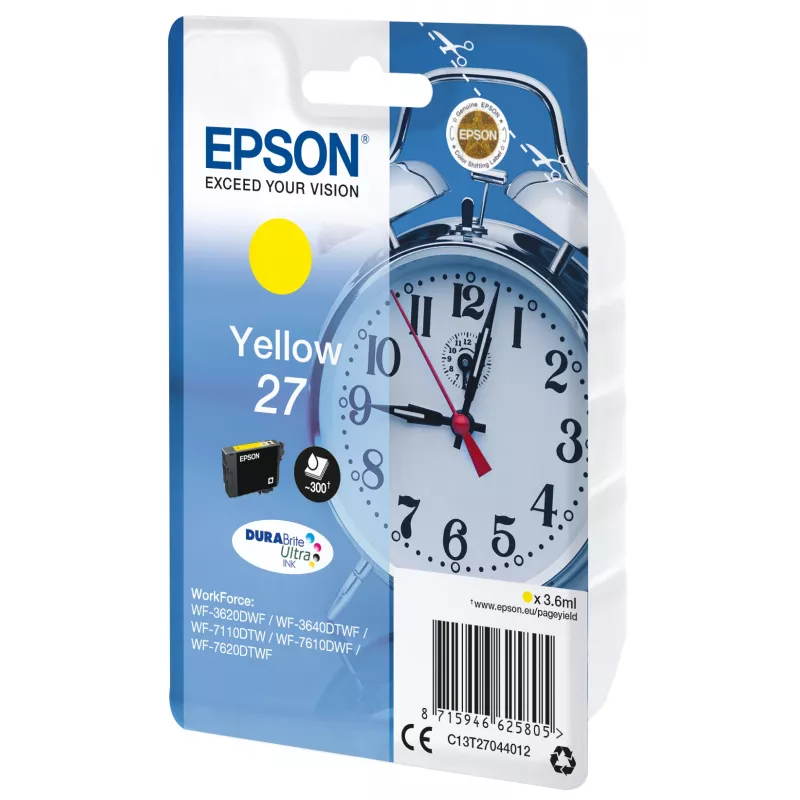 Epson despertador pack individual Amarillo 27 DURABrite Ultra Ink