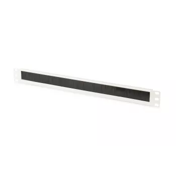 Panel de gestión de cables con cepillo DIGITUS 1U 44x483x11 mm, tamaño del cepillo 27x423 mm, color gris (RAL 7035)