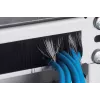 Panel de gestión de cables con cepillo DIGITUS 1U 44x483x11 mm, tamaño del cepillo 27x423 mm, color gris (RAL 7035)