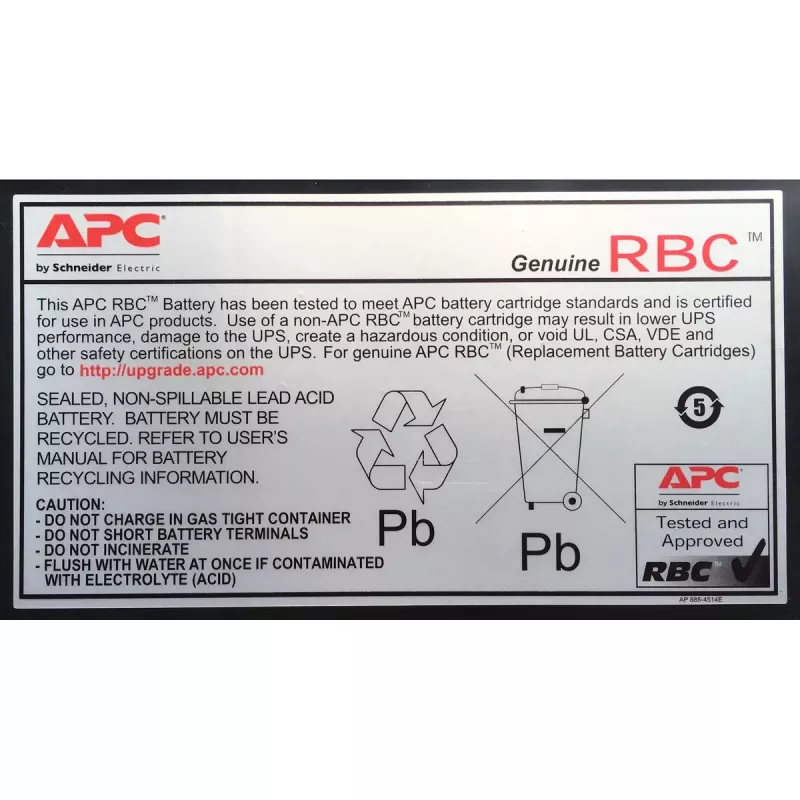Cartucho de batería de repuesto APC RBC22 (OEM)