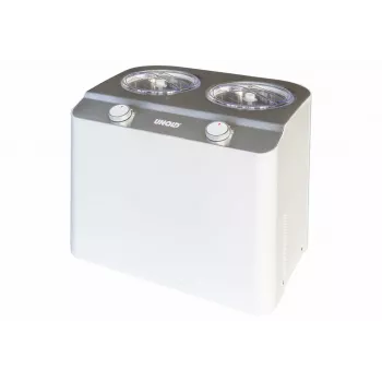 Máquina de helados Unold Doppio con compresor 2,4 L 250 W blanco seda, Blanco