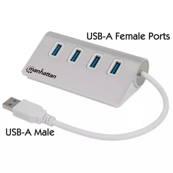Hub USB Manhattan USB-A 4 puertos