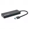 Hub Manhattan USB-A 4 puertos, 4x puertos USB-A, 5 Gbps (USB 3.2 Gen1 también conocido como USB 3.0), alimentado por USB (no requiere fuente de alimentación externa), equivalente a ST4300PBU3 y ST4300MINU3B