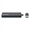Hub Manhattan USB-A 4 puertos, 4x puertos USB-A, 5 Gbps (USB 3.2 Gen1 también conocido como USB 3.0), alimentado por USB (no requiere fuente de alimentación externa), equivalente a ST4300PBU3 y ST4300MINU3B