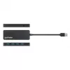 Hub Manhattan USB-A 4 puertos, 4x puertos USB-A, 5 Gbps (USB 3.2 Gen1 también conocido como USB 3.0), alimentado por USB (no requiere fuente de alimentación externa), equivalente a ST4300PBU3 y ST4300MINU3B