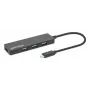 Dock/Hub Manhattan USB-C, conexiones (4): USB-A (x4), 5 Gbps (USB 3.2 Gen1 también conocido como USB 3.0), alimentado por USB (no requiere fuente de alimentación externa), equivalente a HB30CM4AB