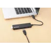 Dock/Hub Manhattan USB-C, conexiones (4): USB-A (x4), 5 Gbps (USB 3.2 Gen1 también conocido como USB 3.0), alimentado por USB (no requiere fuente de alimentación externa), equivalente a HB30CM4AB