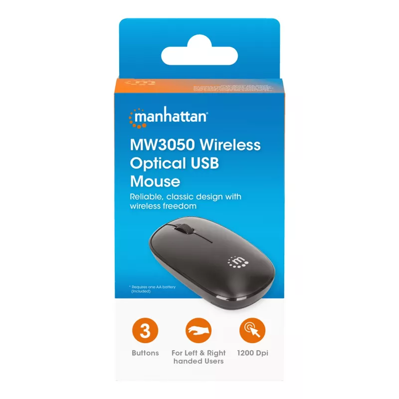 Ratón óptico inalámbrico Manhattan MW3050 USB