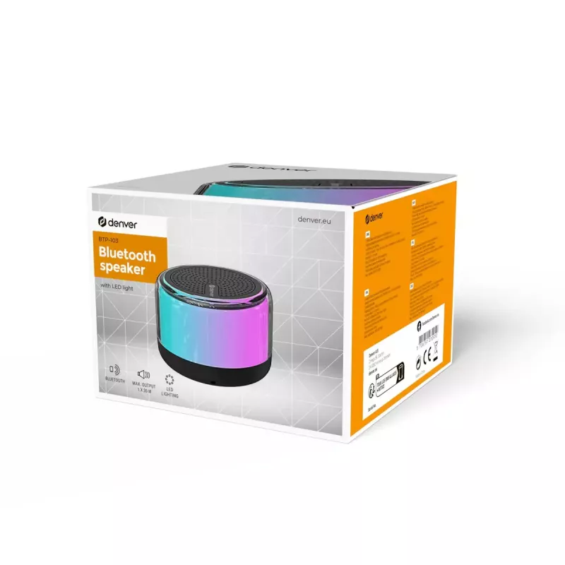 Altavoz portátil Denver BTP-103 Negro 3 W Inalámbrico