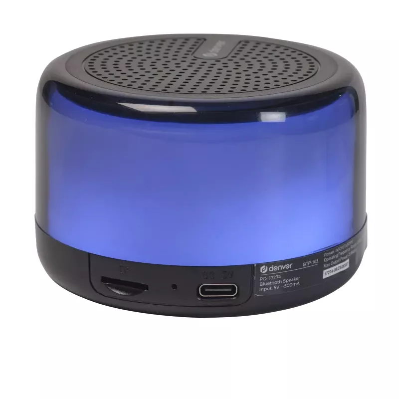 Altavoz portátil Denver BTP-103 Negro 3 W Inalámbrico