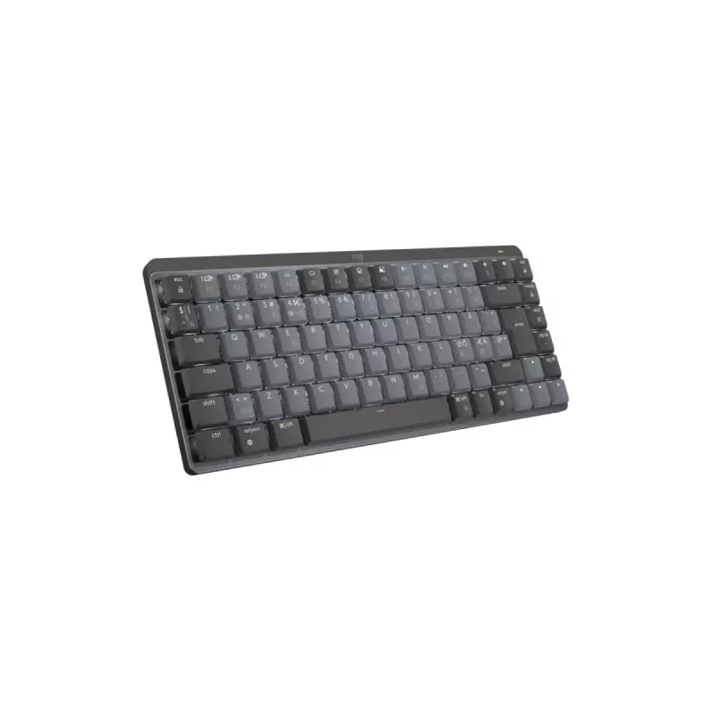 Teclado LOGITECH Mx Mechanical Mini Inalámbrico minimalista con retroiluminación – Grafito, Táctil Silencioso, Qwerty, Dansk/Norsk/Svenska/Suomalainen