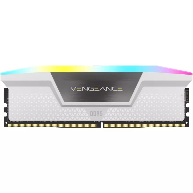 CORSAIR memoria RAM 32GB DDR5 (2x16GB) DRAM 6000MT/s CL30 kit de memoria Vengeance RGB - blanco