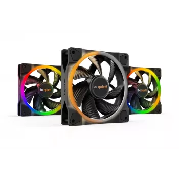 be quiet Light Wings 120mm ARGB PWM ventilador negro pack de 3