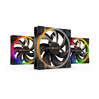 be quiet Light Wings 140mm ARGB PWM ventilador negro pack de 3