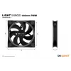 be quiet Light Wings 140mm ARGB PWM ventilador negro pack de 3