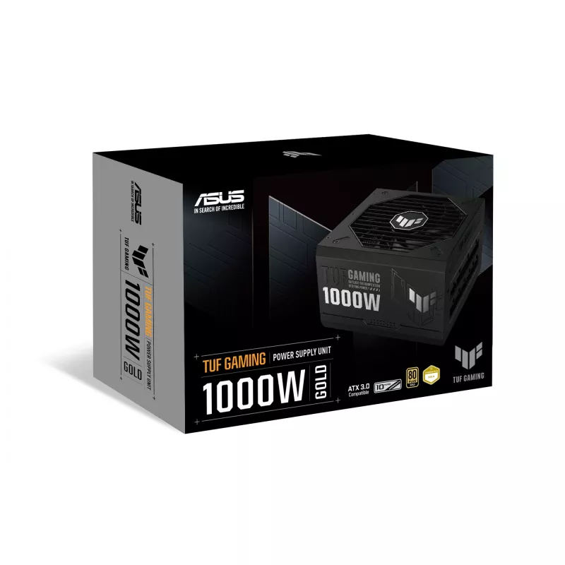 ASUS TUF Gaming 1000W Gold fuente de alimentación, ATX, 80 PLUS Gold, totalmente modular, ventilador de 135 mm, negra